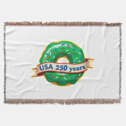 Amerika 250. Jubiläum USA mit süßem Donut Decke (Vorderseite)