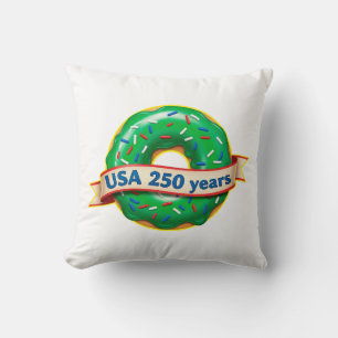 Amerika 250. Jubiläum USA mit süßem Donut Kissen