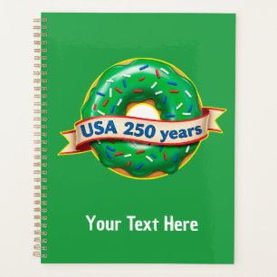 Amerika 250. Jubiläum USA mit süßem Donut Planer