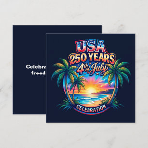 Amerika 250. Jubiläum USA Palm Beach Feiertagskarte