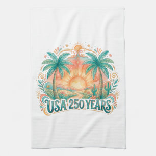 Amerika 250. Jubiläum USA Palm Beach Geschirrtuch