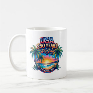 Amerika 250. Jubiläum USA Palm Beach Kaffeetasse