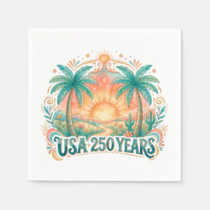 Amerika 250. Jubiläum USA Palm Beach Serviette