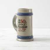 Amerika 250. Jubiläums-Trinkglas Bierglas (Vorderseite Links)