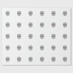 Amerika 250. Jubiläums Vintage Patriotisches T-Shi Geschenkpapier