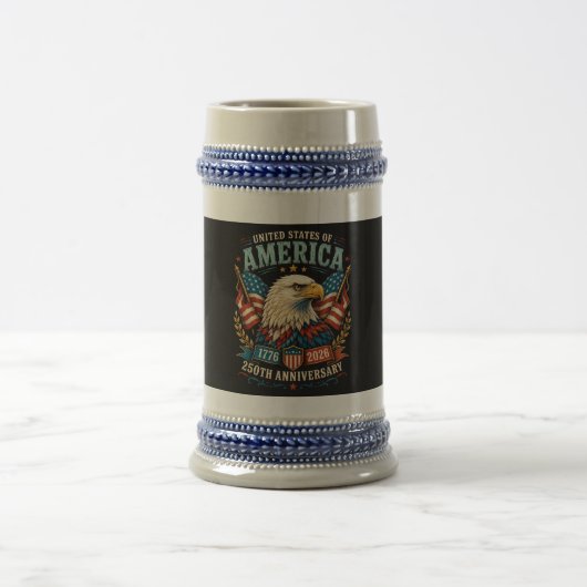 Amerika 250. Jubiläumsfeier Adler Bierglas (Mittel)
