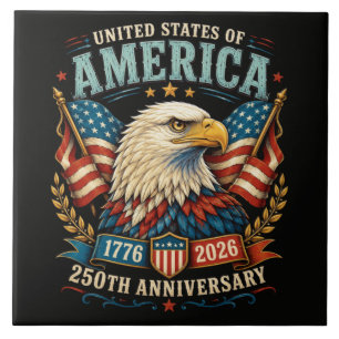 Amerika 250. Jubiläumsfeier Adler Fliese