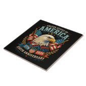Amerika 250. Jubiläumsfeier Adler Fliese (Seite)