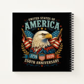 Amerika 250. Jubiläumsfeier Adler Notizblock (Rückseite)