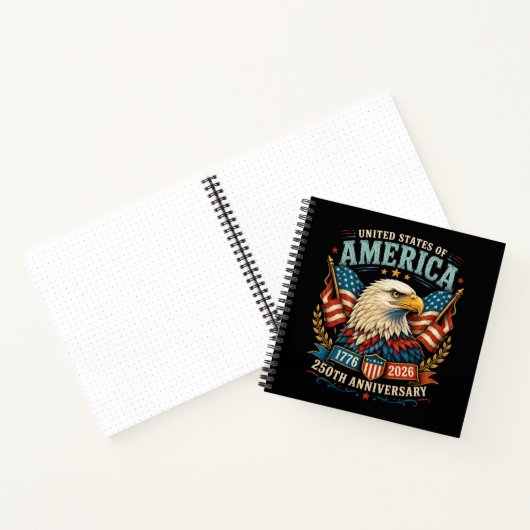 Amerika 250. Jubiläumsfeier Adler Notizblock (Innenseite)