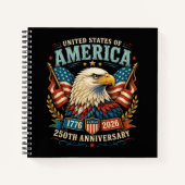 Amerika 250. Jubiläumsfeier Adler Notizblock (Vorderseite)