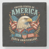Amerika 250. Jubiläumsfeier Adler Steinuntersetzer (Vorderseite)