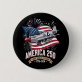 Amerika 250. Jubiläumsflugzeug Button (Vorderseite)