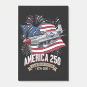 Amerika 250. Jubiläumsflugzeug Post-it Klebezettel (Vorderseite)