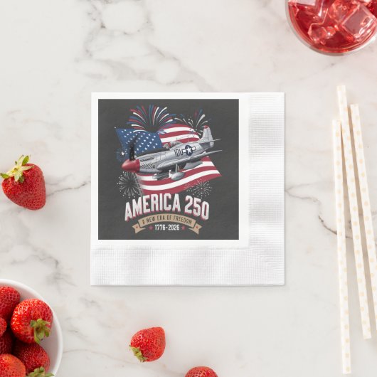 Amerika 250. Jubiläumsflugzeug Serviette (Beispiel)