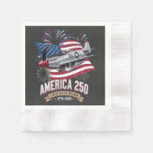 Amerika 250. Jubiläumsflugzeug Serviette (Vorderseite)