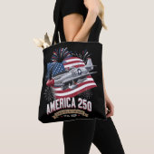 Amerika 250. Jubiläumsflugzeug Tasche (Von Nahem)