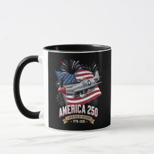 Amerika 250. Jubiläumsflugzeug Tasse