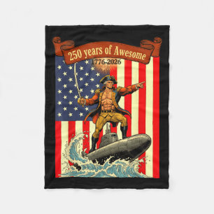 Amerika 250. lustiger George Washington reitet Fleecedecke