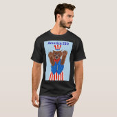 Amerika 250 Onkel Sam Bär T-Shirt (Vorne ganz)