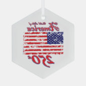 Amerika 250 ornament aus glas (Rückseite)