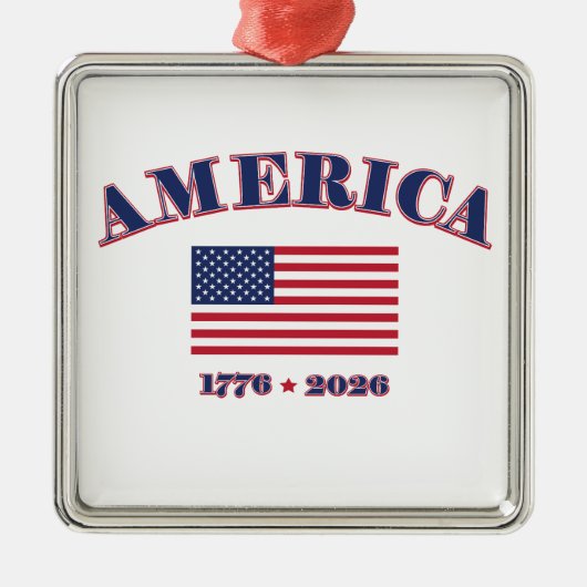 Amerika 250 ornament aus metall (Vorne)