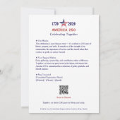 Amerika 250 Patriotic 2026 Calendar Keepake Card