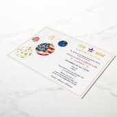 Amerika 250 Patriotic Holiday Fête Jahrestag Rot Folieneinladung (Gedreht)