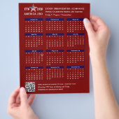 Amerika 250 Patriotischer Roter Kalender 2026 Keep Flyer (Hand)
