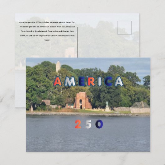 Amerika 250 postkarte (Vorne/Hinten)