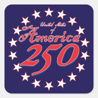 Amerika 250 quadratischer aufkleber