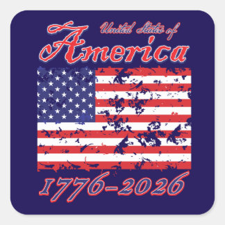 Amerika 250 quadratischer aufkleber