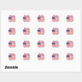 Amerika 250 quadratischer aufkleber (Blatt)