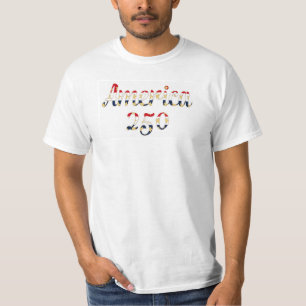 Amerika 250 Rot, Weiß Blau Faux Gold T-Shirt