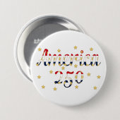 Amerika 250 rot weiß blau gold button (Vorne & Hinten)