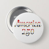 Amerika 250 rot weiß blau gold button (Vorne & Hinten)