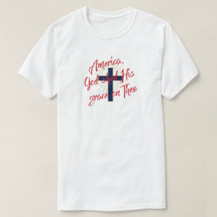 Amerika 250 rot weiß blau gold T-Shirt