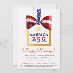 Amerika 250 Rote Wahlkampagne 2026 Kalender Feiertagskarte