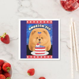 AMERIKA 250 Roter Chow Serviette