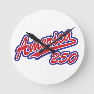 Amerika 250 runde wanduhr