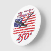 Amerika 250 runde wanduhr (Winkel)
