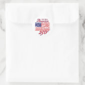 Amerika 250 runder aufkleber (Tasche)