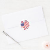 Amerika 250 runder aufkleber (Umschlag)