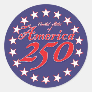 Amerika 250 runder aufkleber