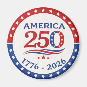 Amerika 250 Semiquincentennial Patriotisches Logo Magnet