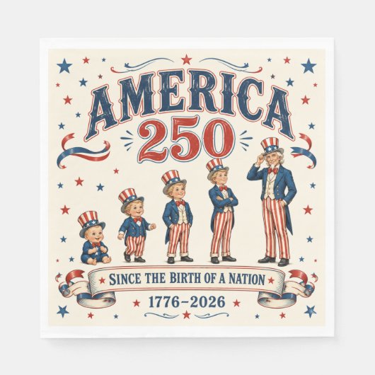 Amerika 250  serviette (Vorderseite)