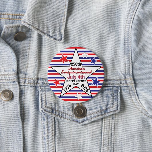 Amerika 250. Unabhängigkeitstag Rot Weiß Blau Button (Beispiel)