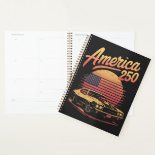 Amerika 250 US Retro Sonnenuntergang Planer