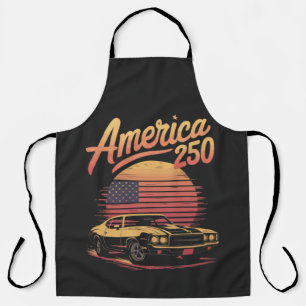 Amerika 250 US Retro Sonnenuntergang Schürze
