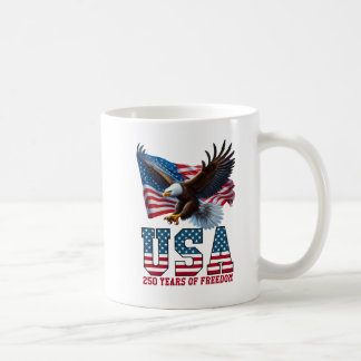 Amerika 250 USA-Flagge Adler Freiheitsfeier Kaffeetasse
